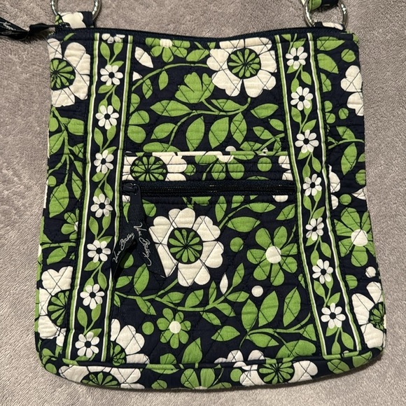 Vera Bradley -Navy Green White -Floral Nightingale -Crossbody Shoulder Bag Purse - Picture 2 of 16